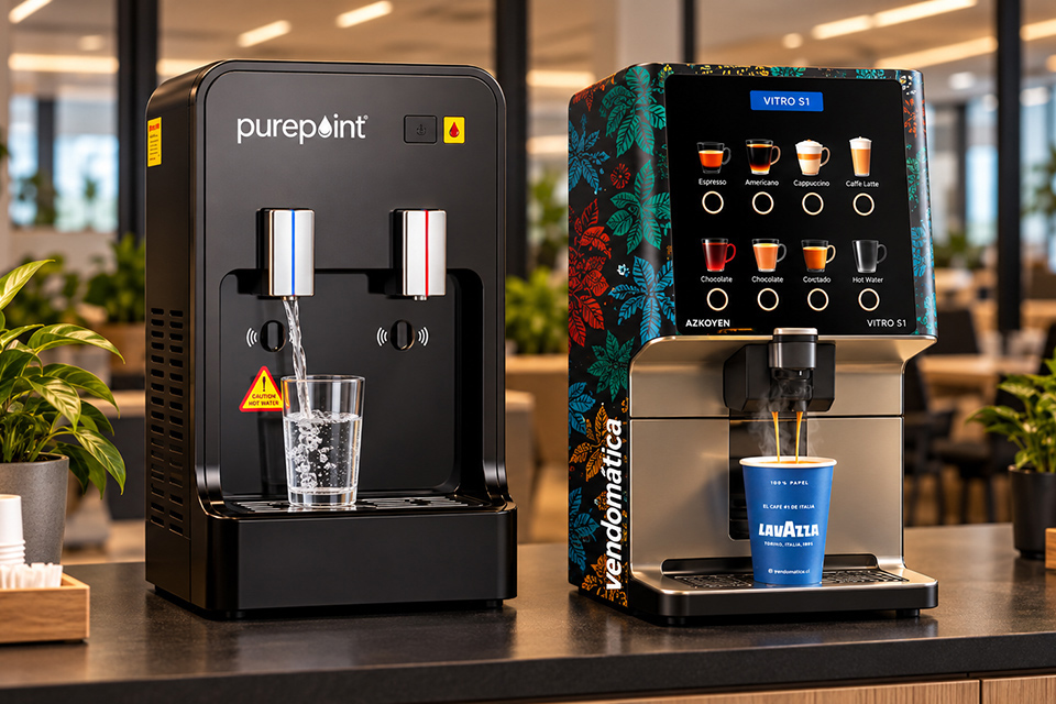 Sistema Purepoint de agua purificada para oficinas Vendomática
